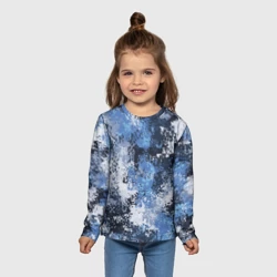 Детский лонгслив 3D Спортивный камуфляж Пикси - Черника - фото 2