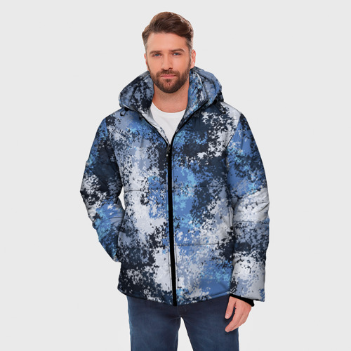 Мужская зимняя куртка 3D Спортивный камуфляж Пикси - Черника - фото 3