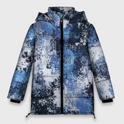 Женская зимняя куртка Oversize Спортивный камуфляж Пикси - Черника