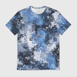 Мужская футболка 3D Спортивный камуфляж Пикси - Черника