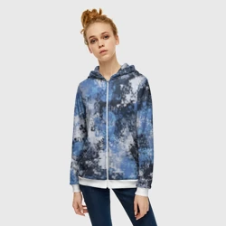 Женская толстовка 3D на молнии Спортивный камуфляж Пикси - Черника - фото 2