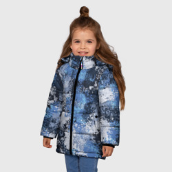 Зимняя куртка для девочек 3D Спортивный камуфляж Пикси - Черника - фото 2