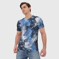 Мужская футболка 3D Спортивный камуфляж Пикси - Черника - фото 2