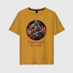 Женская футболка хлопок Oversize Elden Ring - Prepare to die