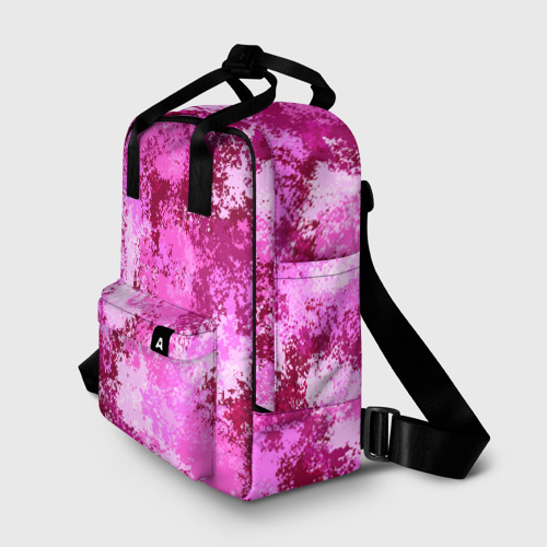 Женский рюкзак 3D с принтом Спортивный камуфляж Пикси - Питахайя, фото на моделе #1