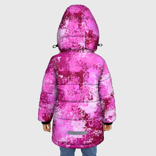 Зимняя куртка для девочек 3D Спортивный камуфляж Пикси - Питахайя, цвет черный - фото 4