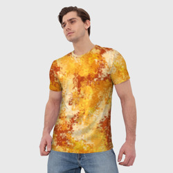 Мужская футболка 3D Спортивный камуфляж Пикси - Апельсин - фото 2