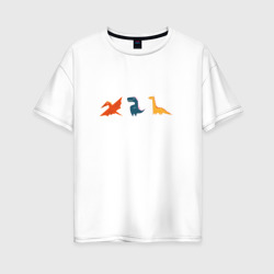 Женская футболка хлопок Oversize Диномем