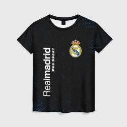 Женская футболка 3D Real Madrid Pro Sport Потертости