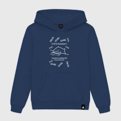 Мужская толстовка хлопок Мем кот программист клац клац клац