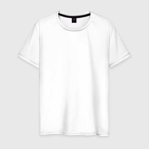 Светящаяся мужская футболка с принтом Мем кот программист клац клац клац, вид спереди №1