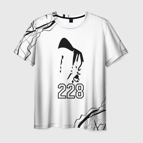 Мужская футболка с принтом 228 rap, вид спереди №1