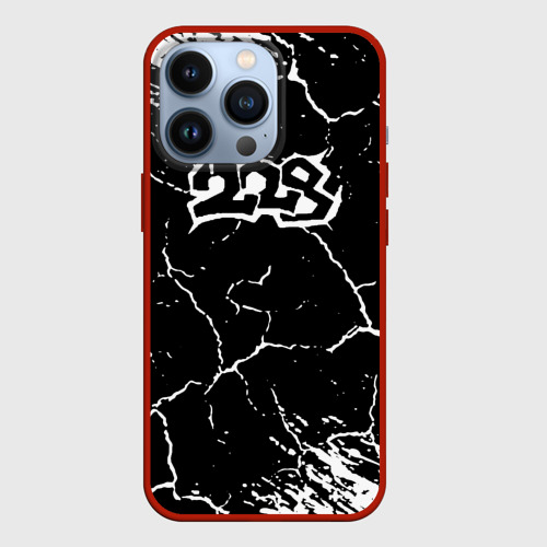 Чехол для iPhone 13 Pro 228 rap трещины, цвет красный