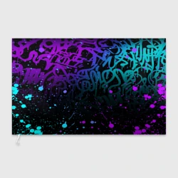 Флаг 3D Неоновое граффити неоновые брызги