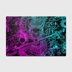 Головоломка Пазл магнитный 126 элементов Неоновые драконы neon dragon брызги красок