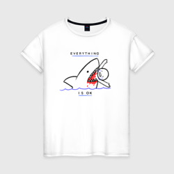 Everything is ok – Женская футболка хлопок с принтом купить со скидкой в -20%
