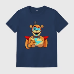 Мужская футболка хлопок Five Nights at Freddy's: Security Breach - Глэмрок Фредди Glamrock Freddy