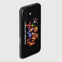 Чехол для iPhone 16 силиконовый с защитой камеры Five Nights at Freddy's - FNAF - персонажи игры - фото 2