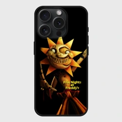 Чехол силиконовый для Apple iPhone 15 Pro Мax матовый Five Nights at Freddy's: Security Breach - Солнце Daycare Attendant