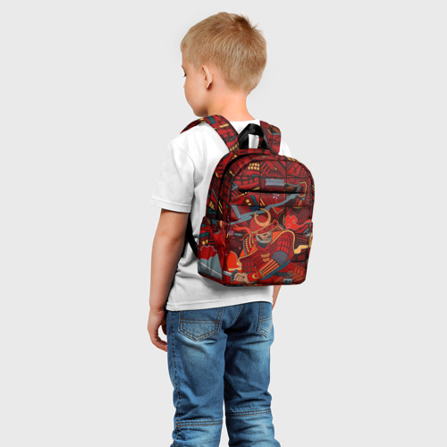 Детский рюкзак 3D с принтом Инстинкт Самурая, фото на моделе #1