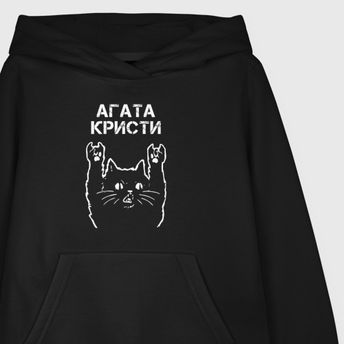 Детская толстовка хлопок Агата Кристи Рок кот, цвет черный - фото 3