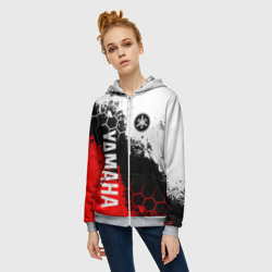 Женская толстовка 3D на молнии Yamaha - Ямаха - фото 2