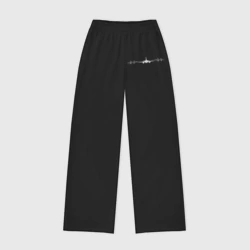 Женские брюки oversize без начеса хлопок Самолеты в ритме моего сердца