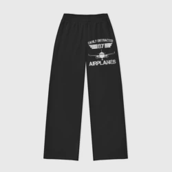 Женские брюки oversize без начеса хлопок Легко отвлекается на самолеты