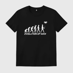 Мужская футболка хлопок Эволюция дроновода 