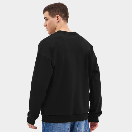 Мужской свитшот oversize без начеса хлопок с принтом Я не старый, я класический - картинка 4 Мужской свитшот oversize без начеса хлопок Я не старый, я класический - фото 4