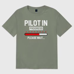 Женская футболка хлопок Oversize Pilot In Progress