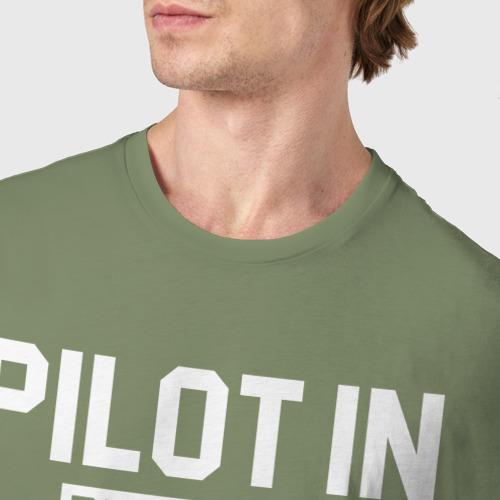 Мужская футболка хлопок Pilot In Progress, цвет авокадо - фото 6