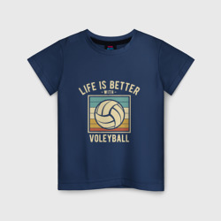 Детская футболка хлопок Волейбол - Жизнь