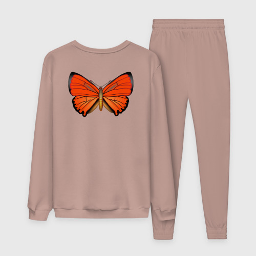 Женский костюм хлопок Бабочка червонец огненный, цвет пыльно-розовый - фото 2