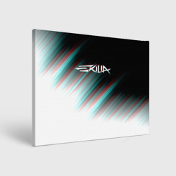 Холст прямоугольный Exilia glitch logo