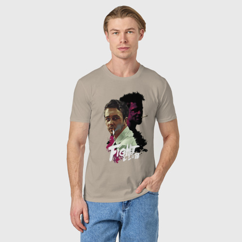 Мужская футболка хлопок Brad Club, цвет миндальный - фото 3