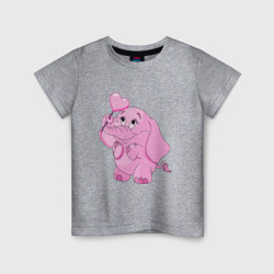Детская футболка хлопок Розовый слонёнок