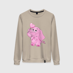 Женский свитшот хлопок Розовый слонёнок