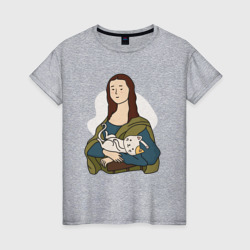 Кото Лиза – Женская футболка хлопок с принтом купить со скидкой в -20%