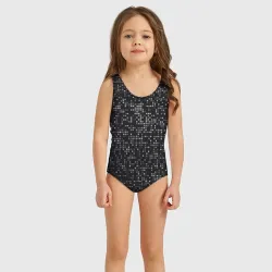 Детский купальник 3D Пиксельный паттерн Минимализм