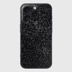 Чехол для iPhone 16 Pro силиконовый с защитой камеры Пиксельный паттерн Минимализм
