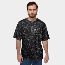 Мужская футболка oversize 3D Пиксельный паттерн Минимализм - фото 2