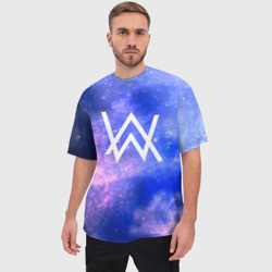 Мужская футболка oversize 3D Alan Walker космос - фото 2