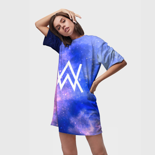 Платье-футболка 3D Alan Walker космос, цвет 3D печать - фото 3