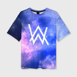 Женская футболка oversize 3D Alan Walker космос