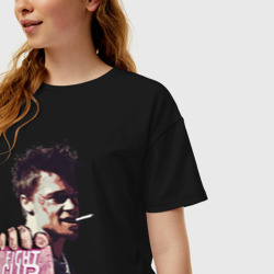 Женская футболка хлопок Oversize Club Fight - фото 2