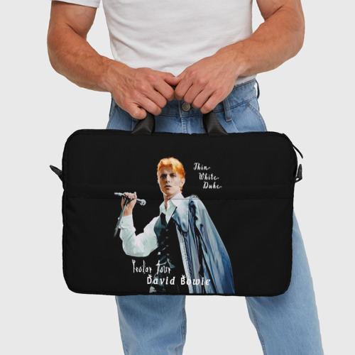 Сумка для ноутбука 3D Thin White Duke David Bowie Isolar Tour, цвет 3D печать - фото 5