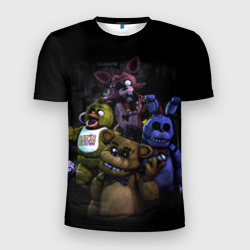 Мужская футболка 3D Slim Five Nights at Freddy's - FNAF персонажи игры