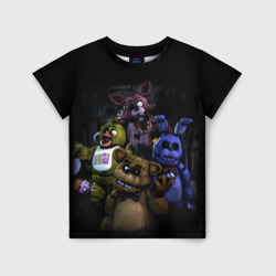 Детская футболка 3D Five Nights at Freddy's - FNAF персонажи игры