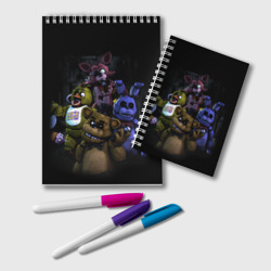 Блокнот Five Nights at Freddy's - FNAF персонажи игры